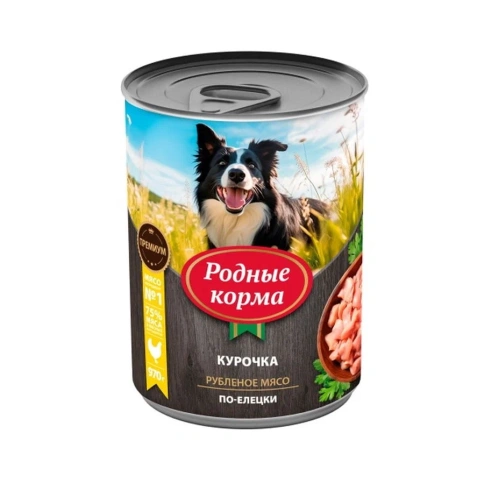 Влажный корм Родные корма Chicken для собак, курочка по-елецки, 970 г фото 1