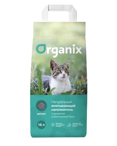 Наполнитель Organix для кошачьего туалета, впитывающий для кошачьего туалета, с ароматом атлантического бриза, 16 л фото 1