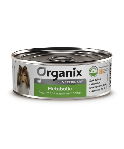 Влажный корм Organix Veterinary Metaboliс для взрослых собак для снижения веса, склонных к ожирению, 100 г фото 1