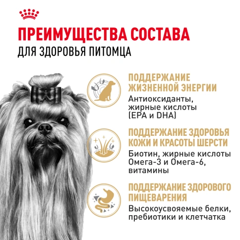 Сухой корм Royal Canin Yorkshire Terrier Adult 8+ для собак породы йоркширский терьер, 1,5 кг фото 4