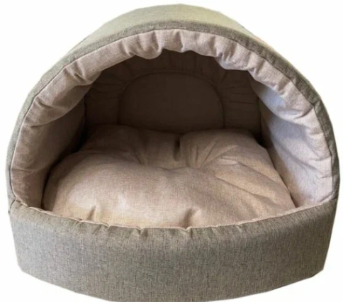 Домик Homepet для домашних животных, Жаккард Melange №1 эстрада коричнево-розовый, 38 см х 35 см х 27 см фото 1