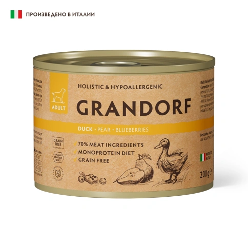 Влажный корм Grandorf Lamb для собак, паштет из ягненка, 200 г фото 1