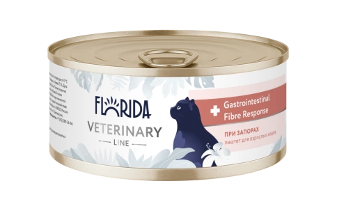 Влажный корм FLORIDA Veterinary диетический Gastrointestinal Fibre Response для кошек при запорах, 100 г фото 1