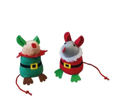 Игрушка NOBBY для кошек, Мышка Santa, дисплей, 36 шт, 8,5 см фото 1